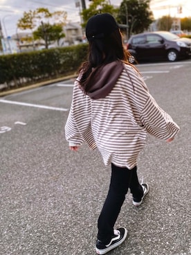 「WEGO（ウィゴー）のアイテム（スウェット）」を使った、umeさん（キッズ・145cm）の春コーディネート