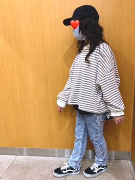 「WEGO（ウィゴー）のアイテム（スウェット）」を使った、umeさん（キッズ・145cm）の春コーディネート
