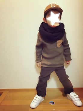 OTOMACHUさん（キッズ・100cm）の冬コーディネート