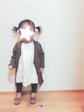 「babygap」｜「アイテム（モカシン/デッキシューズ）」を使った、OTOMACHUさん（キッズ・80cm）の冬コーディネート