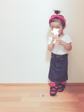 「BNT（ビーエヌティー　　）のアイテム」を使った、OTOMACHUさん（キッズ・80cm）の夏コーディネート