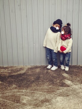 OTOMACHUさん（キッズ・100cm）の冬コーディネート