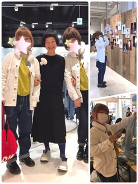 「mercibeaucoup,（メルシーボークー）のアイテム（ブルゾン）」を使った、えるさん（レディース・156cm）の春コーディネート