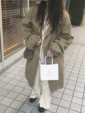「GUコーデ」｜「アイテム（ミリタリージャケット）」を使った、yumikoさん（レディース・157cm）の冬コーディネート