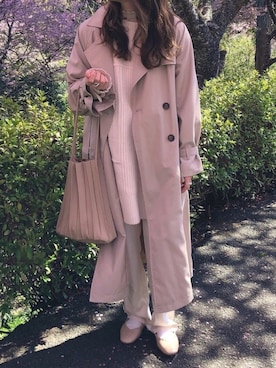 「epimi épimmy」｜「アイテム（トレンチコート）」を使った、yumikoさん（レディース・157cm）の春コーディネート