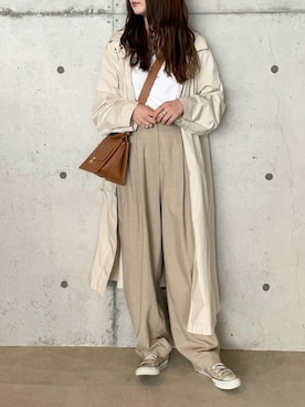 「Acne Studios（アクネストゥディオズ）の＜Acne Studios＞リバースロゴTシャツΨо（Tシャツ/カットソー）」を使った、yumikoさん（レディース・158cm）の春コーディネート