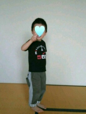 「カーキパンツ」｜hh*atさん（キッズ・90cm）の秋コーディネート