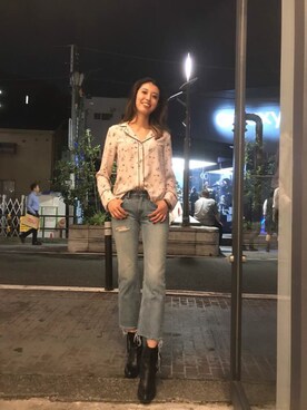「カットオフ」｜「アイテム（ブーツ）」を使った、Angieさん（レディース・173cm）の夏コーディネート