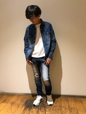 「TETE HOMME（テットオム）のアイテム（トップス）」を使った、おまつさん（メンズ・163cm）の夏コーディネート
