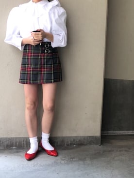 「赤白コーデ」｜meibi.さん（レディース・166cm）の夏コーディネート