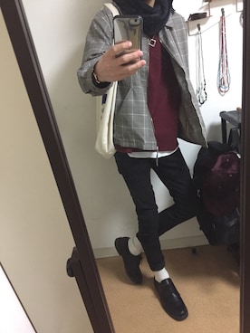 「RAGEBLUE（レイジブルー）のアイテム（その他アウター）」を使った、しぇきさん（メンズ・173cm）の冬コーディネート