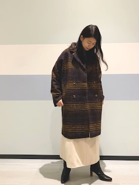 「prose verse（プロズヴェール）のアイテム（その他アウター）」を使った、Mayumiさん（レディース・162cm）の冬コーディネート