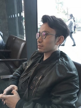 「アイテム（ナイロンジャケット）」を使った、汪语白洋さん（メンズ・168cm・20代）の冬コーディネート