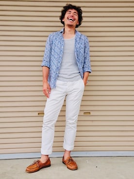「RRL（ダブル アール エル）のアイテム（チノパンツ）」を使った、YSKさん（メンズ・170cm）の春コーディネート
