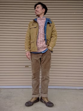 「アイテム（マウンテンパーカー）」を使った、YSKさん（メンズ・170cm・30代）の冬コーディネート