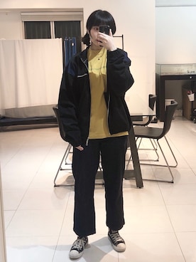 「LMCのアイテム（その他アウター）」を使った、ガウニさん（レディース・162cm）の春コーディネート