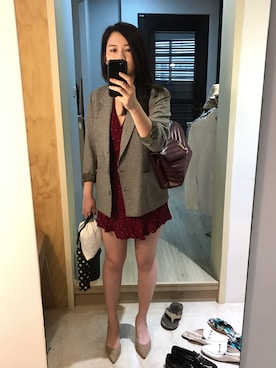「Rails（レイルズ）のアイテム（ワンピース/ドレス）」を使った、Wuhsintaiさん（レディース・171cm）の春コーディネート