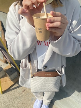 「消えそうな色コーデ」｜「アイテム（ジャケット/アウター）」を使った、adu ꪔ̤̥  ‎さん（レディース・161cm）の春コーディネート