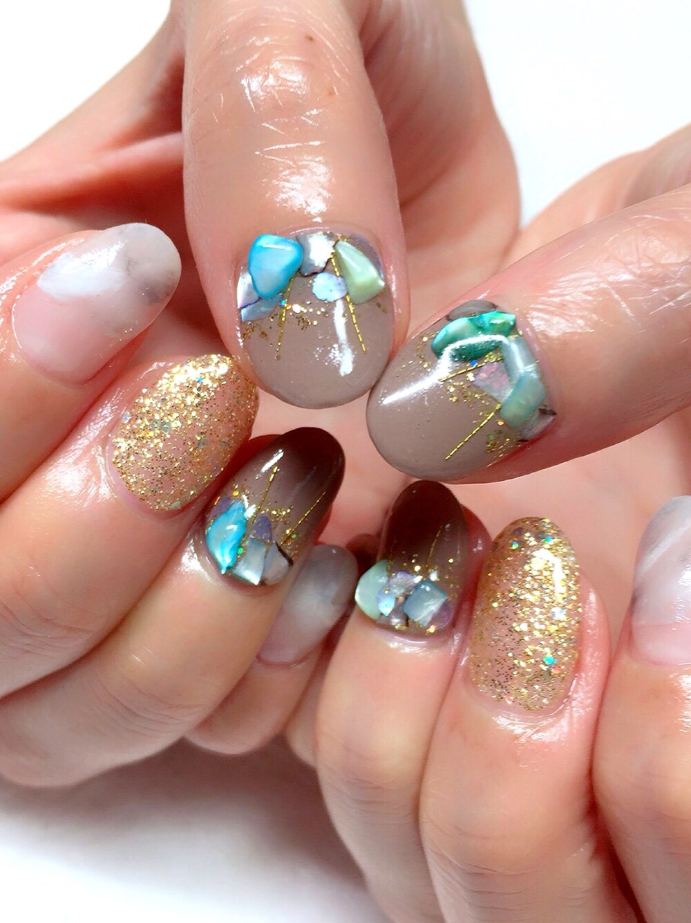 「ネイル、夏ネイル、夏」｜「NAILSのアイテム（その他、ブルー系）」を使った、ミーさん（レディース・159cm）の夏コーディネートの1枚目の写真