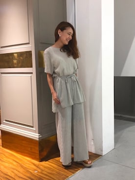 「くすみカラー」｜nano・universe ららぽーと海老名 Womensさん（レディース・158cm）の夏コーディネート