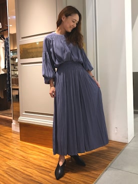 「お食事会」｜「アイテム（トップス）」を使った、nano・universe ららぽーと海老名 Womensさん（レディース・160cm）の秋コーディネート
