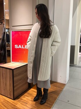 「NANO universe（ナノユニバース）のアイテム（その他アウター）」を使った、nano・universe ららぽーと海老名 Womensさん（レディース・160cm）の冬コーディネート