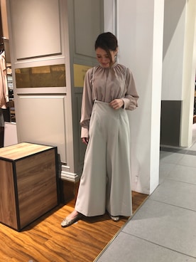 「NANO universe（ナノユニバース）のアイテム（バレエシューズ）」を使った、nano・universe ららぽーと海老名 Womensさん（レディース・160cm）の冬コーディネート
