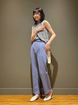 「NANO universe（ナノユニバース）のアイテム（その他シューズ）」を使った、nano・universe ららぽーと海老名 Womensさん（レディース・162cm）の春コーディネート