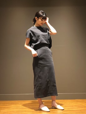 「NANO universe（ナノユニバース）のアイテム（その他シューズ）」を使った、nano・universe ららぽーと海老名 Womensさん（レディース・162cm）の夏コーディネート