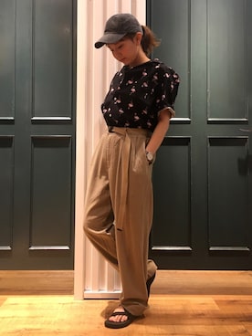 「RAGEBLUE（レイジブルー）のアイテム（アナログ腕時計）」を使った、しまさん（レディース・156cm）の春コーディネート