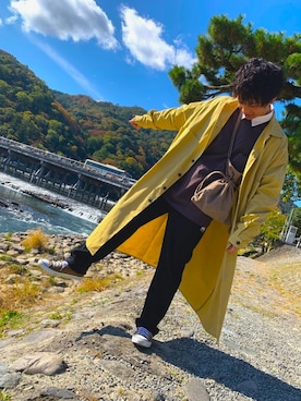 「MGV（エムジーヴィー）のアイテム（ジャケット/アウター）」を使った、本村可伊さん（メンズ・170cm）の秋コーディネート