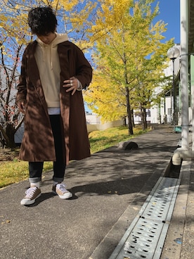 「CONVERSE（コンバース）の【CONVERSE】(コンバース)NEXTAR　ネクスター110 SCOX（スニーカー）」を使った、本村可伊さん（メンズ・170cm）の秋コーディネート