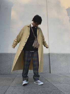 「MGV（エムジーヴィー）のアイテム（ジャケット/アウター）」を使った、本村可伊さん（メンズ・170cm）の秋コーディネート