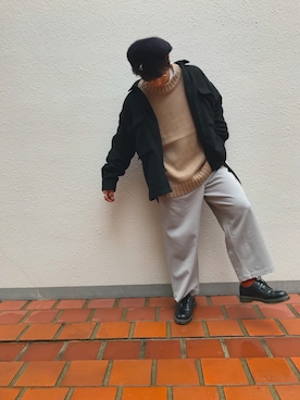 「UNIQLO（ユニクロ）の50色ソックス（消臭機能付き）（ソックス/靴下）」を使った、本村可伊さん（メンズ・170cm）の秋コーディネート