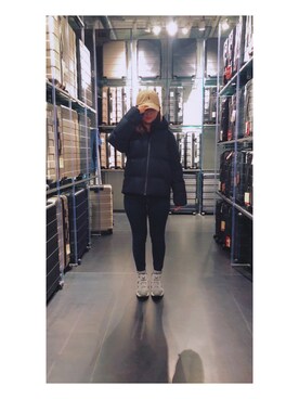 「ロングヘア」｜「アイテム（キャップ）」を使った、tamariさん（レディース・156cm）の冬コーディネート