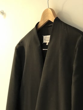 「マルジェラ」｜「アイテム（ノーカラージャケット）」を使った、ryujiさん（メンズ・174cm）の冬コーディネート