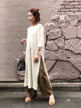 「Lepidos（レピドス）のアイテム」を使った、MONAMIさん（レディース・155cm）の夏コーディネート