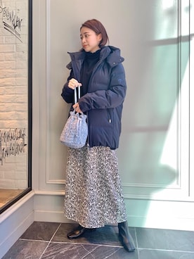 「DESCENTE ALLTERRAIN（デサント　オルテライン）のアイテム（ジャケット/アウター）」を使った、MONAMIさん（レディース・155cm）の冬コーディネート
