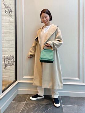 「RECOMMEND  ITEM STYLING」｜「アイテム（トレンチコート）」を使った、MONAMIさん（レディース・155cm）の冬コーディネート