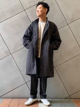 「green label relaxing（グリーンレーベルリラクシング）のアイテム（モッズコート）」を使った、egashira_tさん（メンズ・168cm）の秋コーディネート
