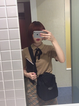 「H&M（エイチ・アンド・エム）のアイテム（ポロシャツ）」を使った、Kaeさん（レディース・167cm）の秋コーディネート