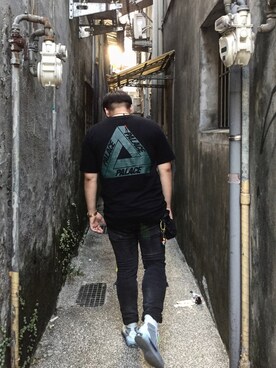 「palace」｜「アイテム（バッグ）」を使った、康元瑜さん（メンズ・170cm）の春コーディネート