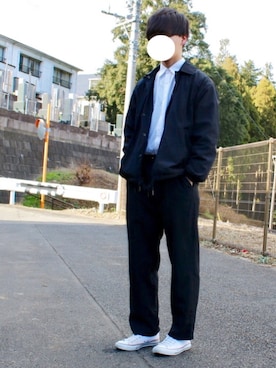「B-SIDE（ビーサイド）のアイテム」を使った、みっちーさん（メンズ・180cm）の冬コーディネート