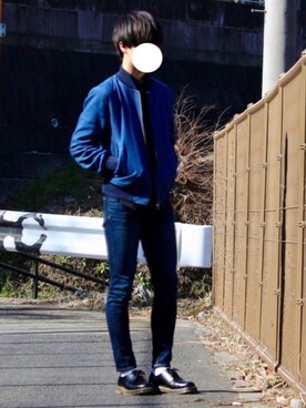 「SHIPS JET BLUE（シップスジェットブルー）のアイテム（ブルゾン）」を使った、みっちーさん（メンズ・180cm）の冬コーディネート