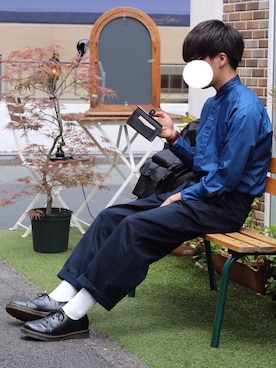 「HAMNETT（ハムネット）のアイテム（バッグ）」を使った、みっちーさん（メンズ・180cm）の春コーディネート
