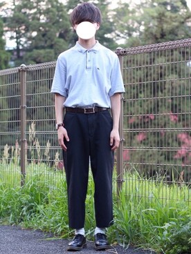 「Dr. Martens（ドクターマーチン）のDr.Martens (ドクターマーチン)/1461 3EYE GIBSON SHOES（その他シューズ）」を使った、みっちーさん（メンズ・180cm）の春コーディネート