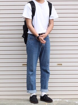 「HAMNETT（ハムネット）のアイテム（バッグ）」を使った、みっちーさん（メンズ・180cm）の春コーディネート