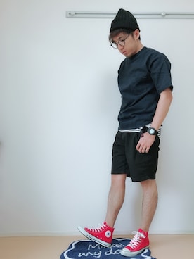 「LE JUN（ルジュン）のアイテム（トップス）」を使った、GOさん（メンズ・172cm）の春コーディネート