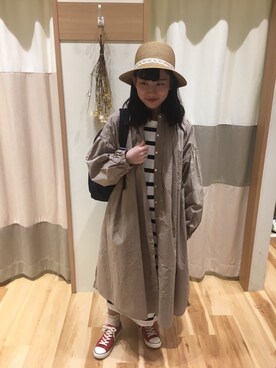 「平成最後のWEARISTAセンバツ」｜「アイテム（シャツワンピース）」を使った、ミズキさん（レディース・154cm）の春コーディネート