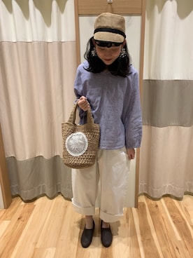 「サマンサモスモス」｜「アイテム（スリッポン）」を使った、ミズキさん（レディース・154cm）の春コーディネート